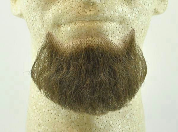 Medium Brown Human Hair Goatee Chin Beard Costume Beard 2022