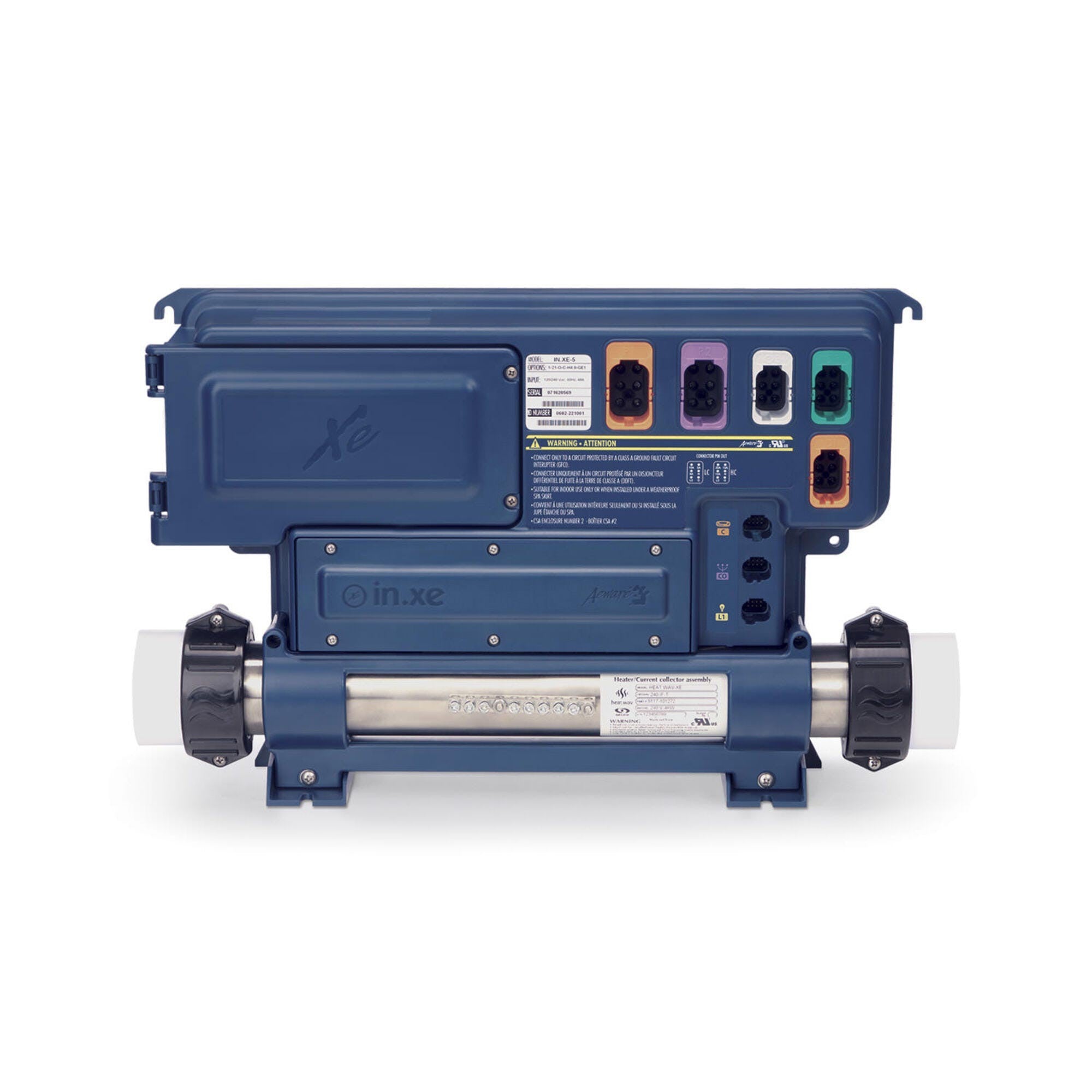 Control System, Gecko IN.XE, 1.0/4.0kW, Pump1, Pump2 1 or 2 Spd, Blower, in.link Receptacles : 0602-221066-300