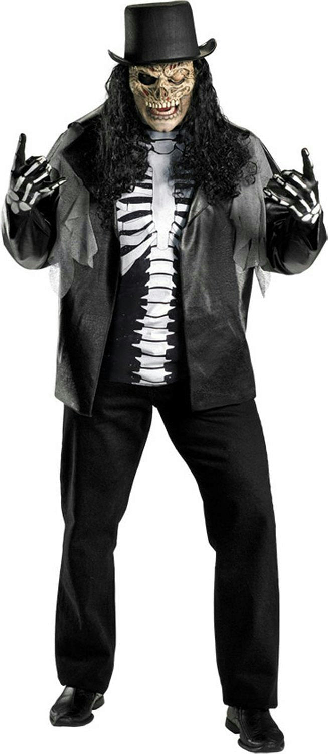 Cryptic Rocker Plus Size Adult Costume Skull Slash XXL 50-52