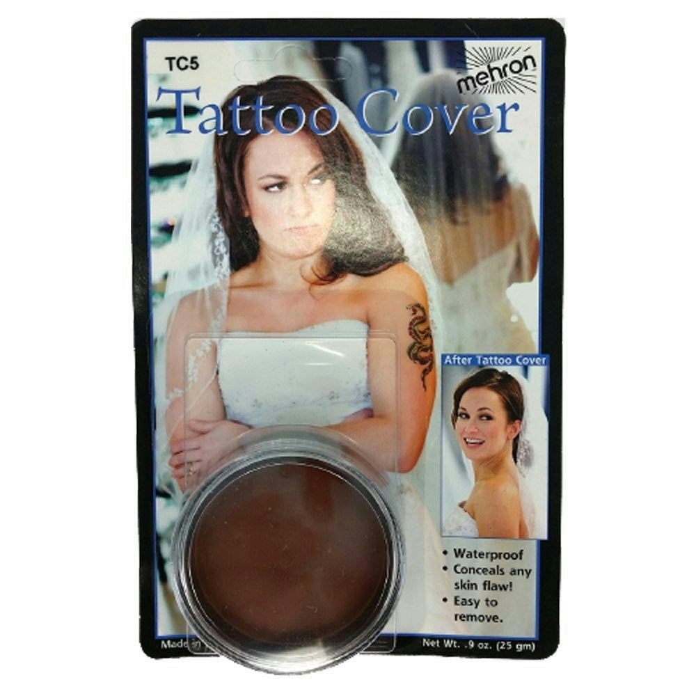 Mehron TC5 Tattoo Cover Up Darkest Color Professional Makeup Flaw Concealer