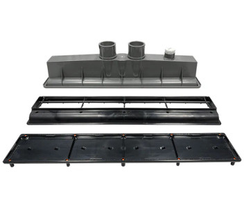 Pentair AVSC Black Dual Suction Pebble Top Channel Drain, 289104