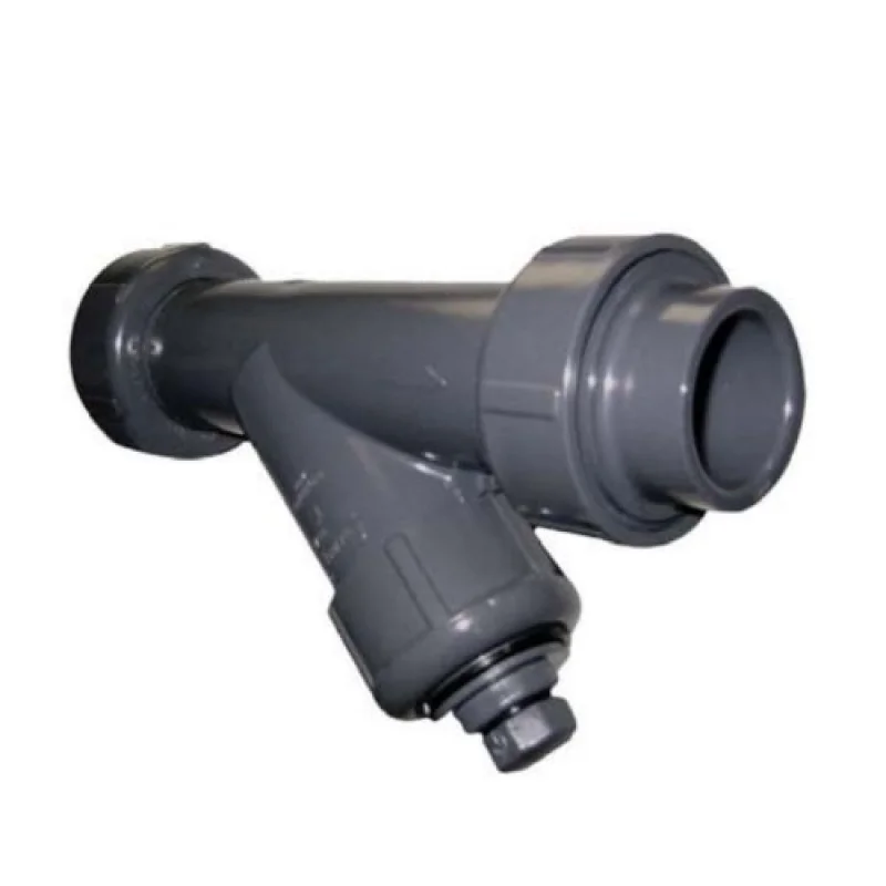 3" Spears Gray PVC True Union Y-Strainer - SOC - EPDM - P8 Mesh (YS2AP8-030)