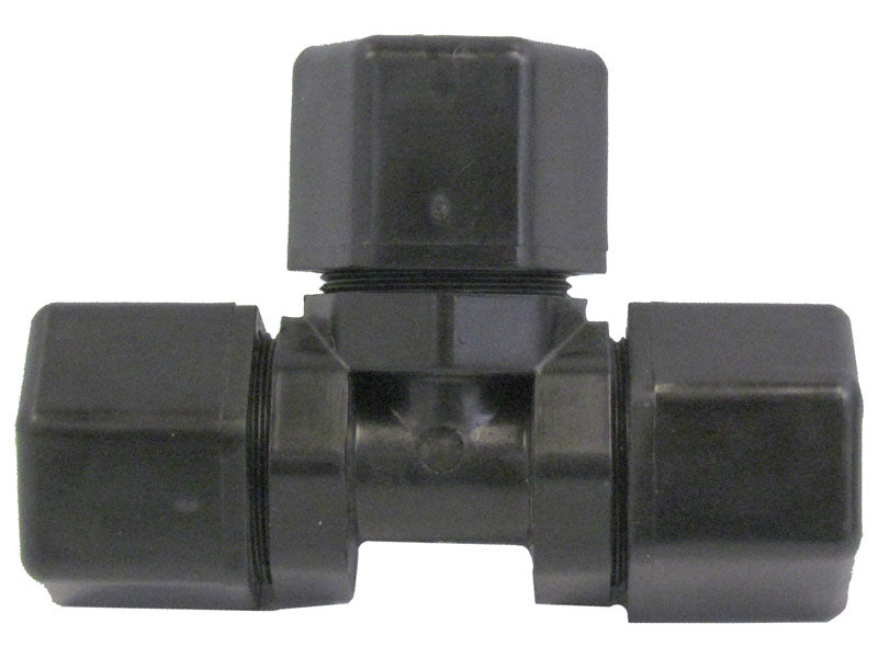 Tee Union Connector 1/2 x 1/2 x 3/8 Inch O.D. - Tube to Tube - Fast and Tite