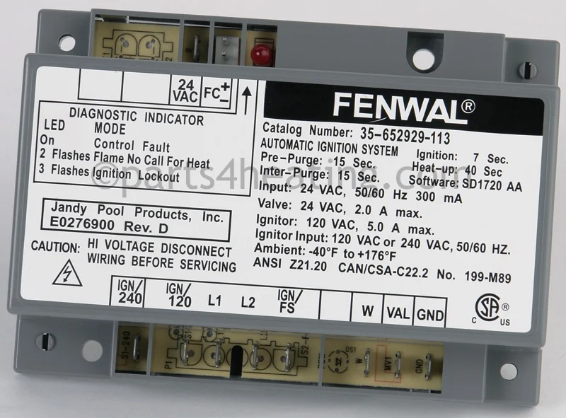 Kidde-Fenwal35-652929-11324 VAC Hot Surface Ignition, 120/240 VAC Selectable