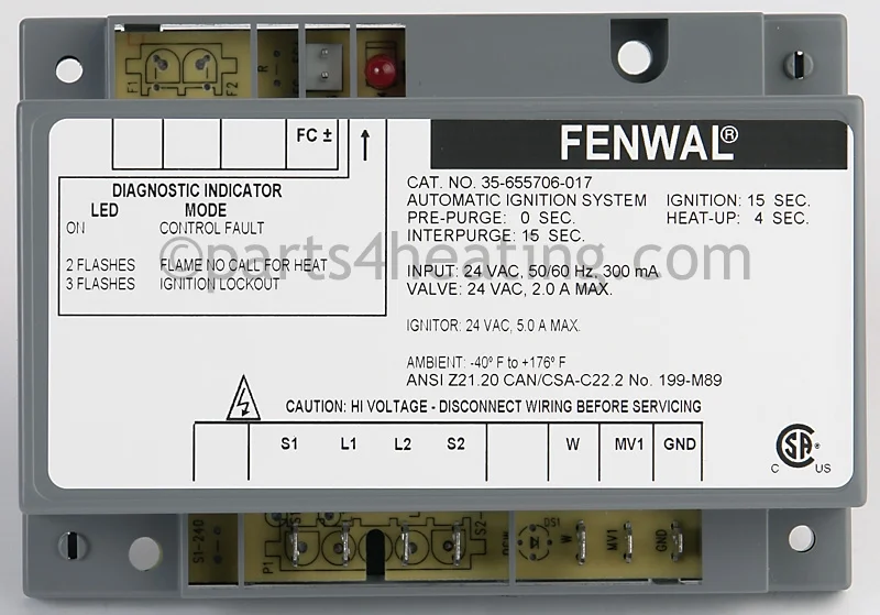 Kidde-Fenwal35-655706-01724 VAC Hot Surface Ignition Control Board Board