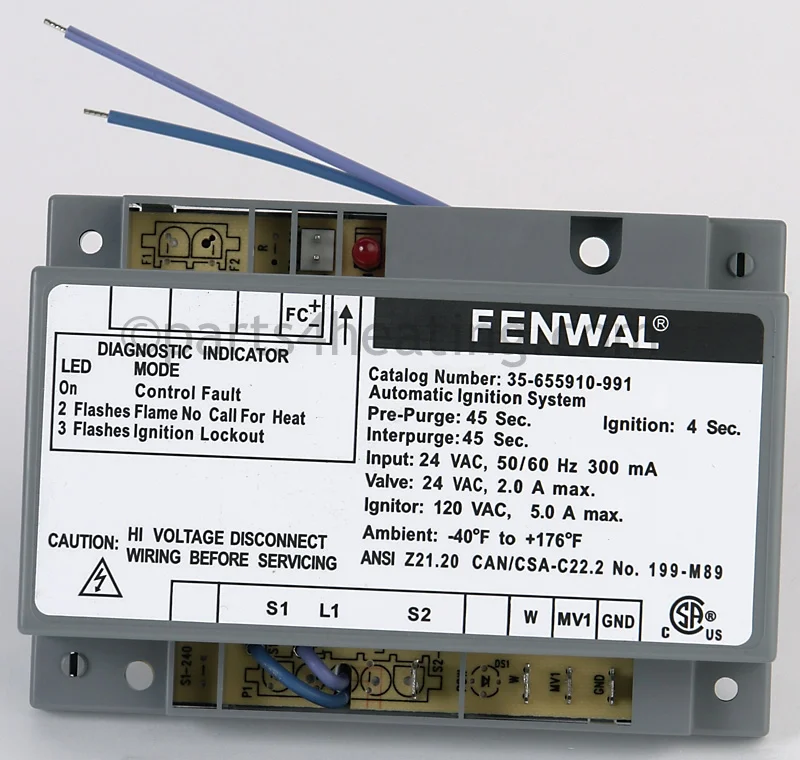 Kidde-Fenwal35-655910-99124 VAC Hot Surface Ignition Control Board Board