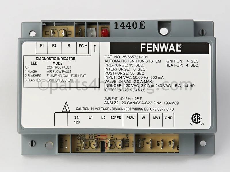 Kidde-Fenwal35-665721-10124 VAC Hot Surface Ignition Control Board