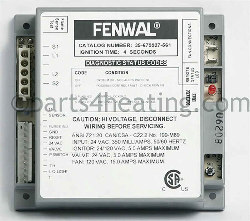 Kidde-Fenwal35-679927-56124 VAC Proven Hot Surface Ignition Control Board With Blower Relay