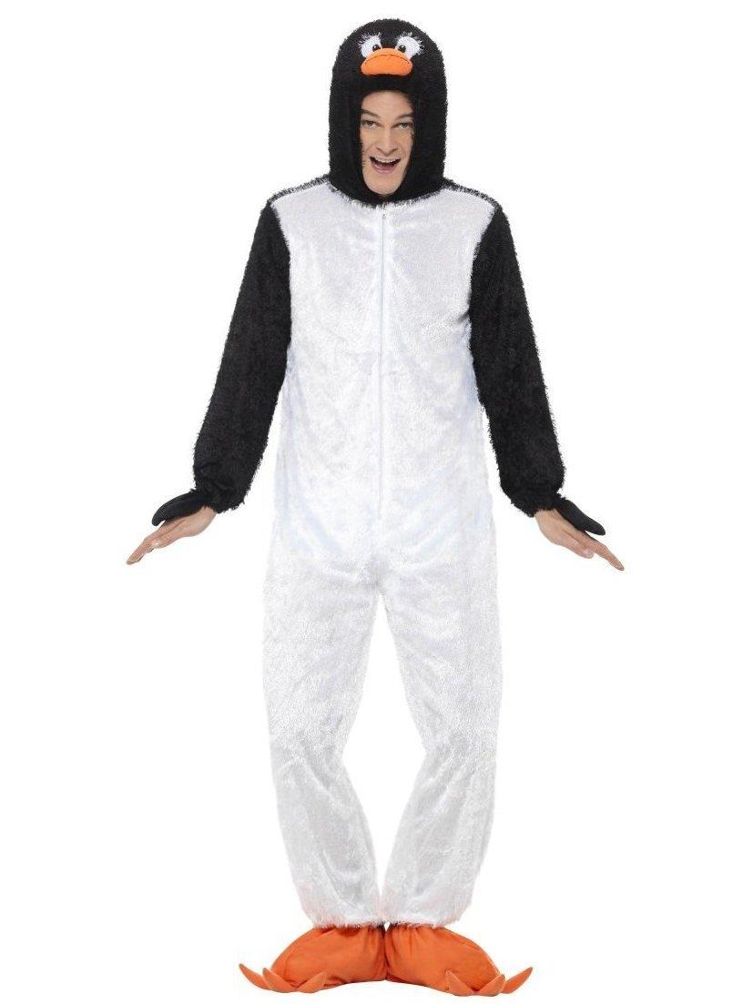 Smiffy's Men's Penguin Costume Includes Jumpsuit with Hood
