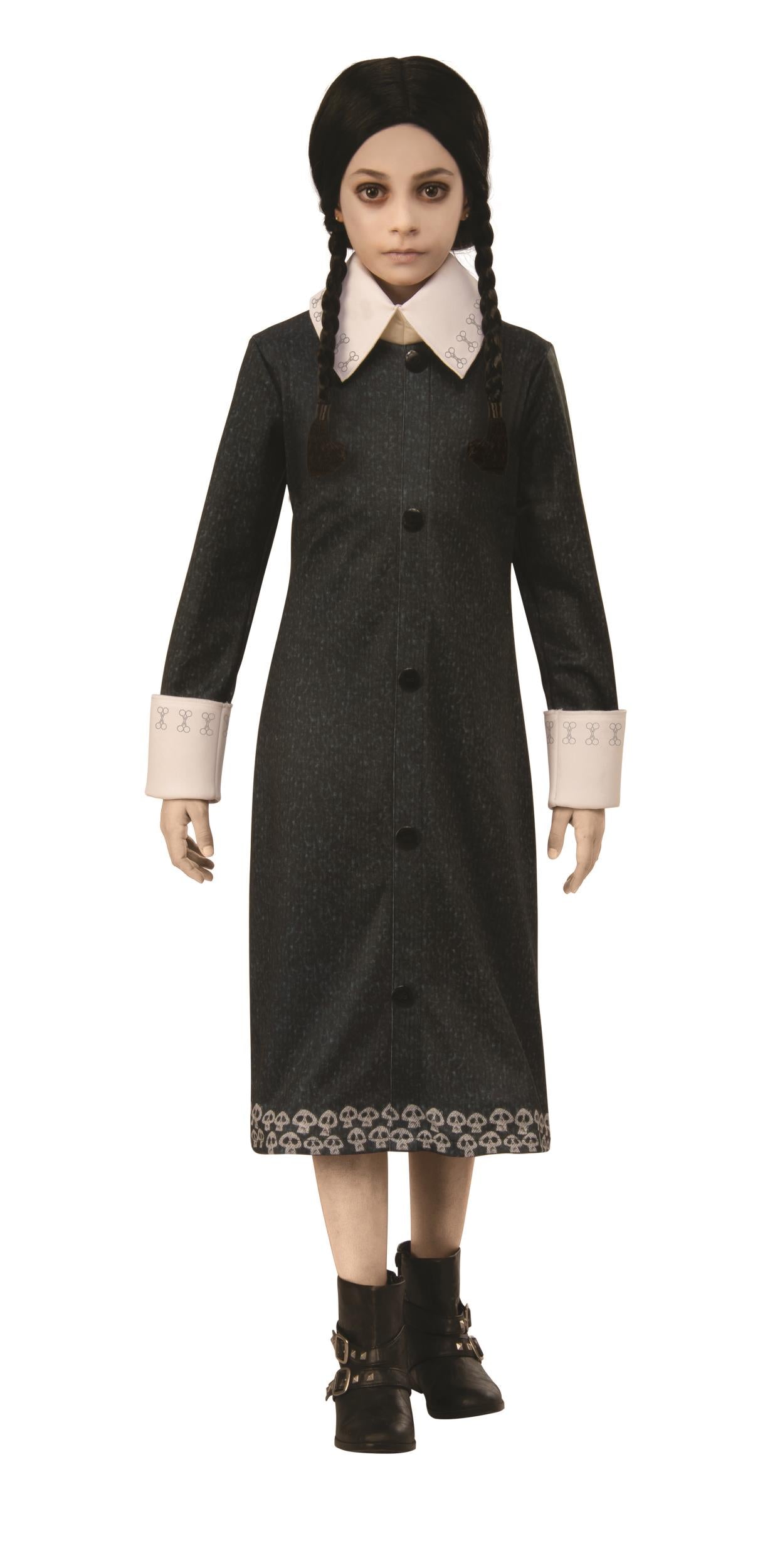 Wednesday Addams Family Black Dress Child Costume Small 4-6