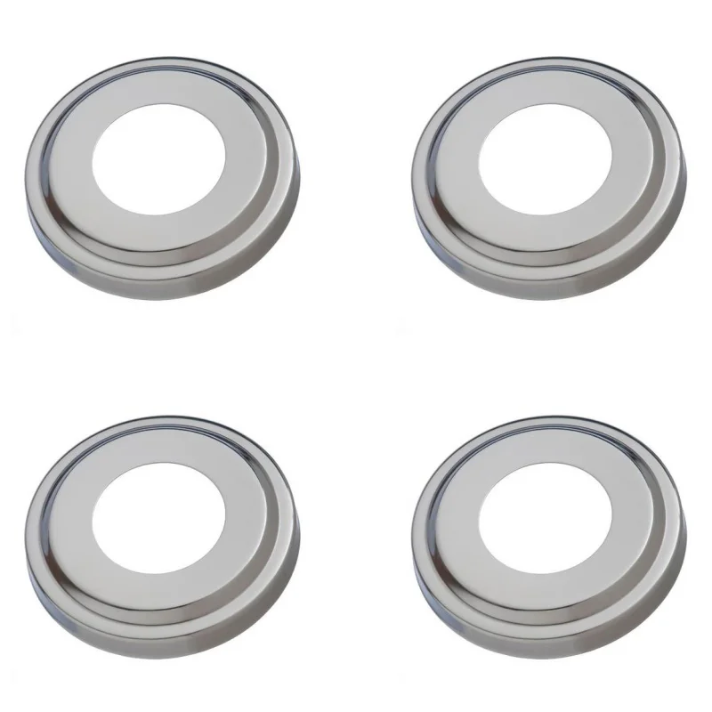 4) Swimline 87904 Replacement Ladder Stainless Steel Escutcheon Plates In-Ground