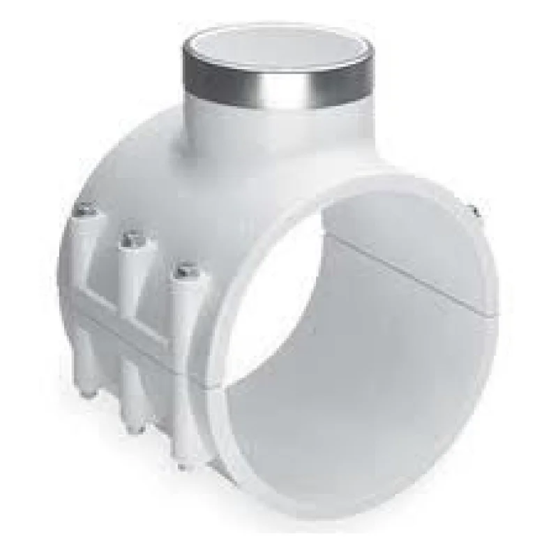 4" x 1 1/4" Schedule 40 PVC Saddle Clamp - Threaded 467E-418SR