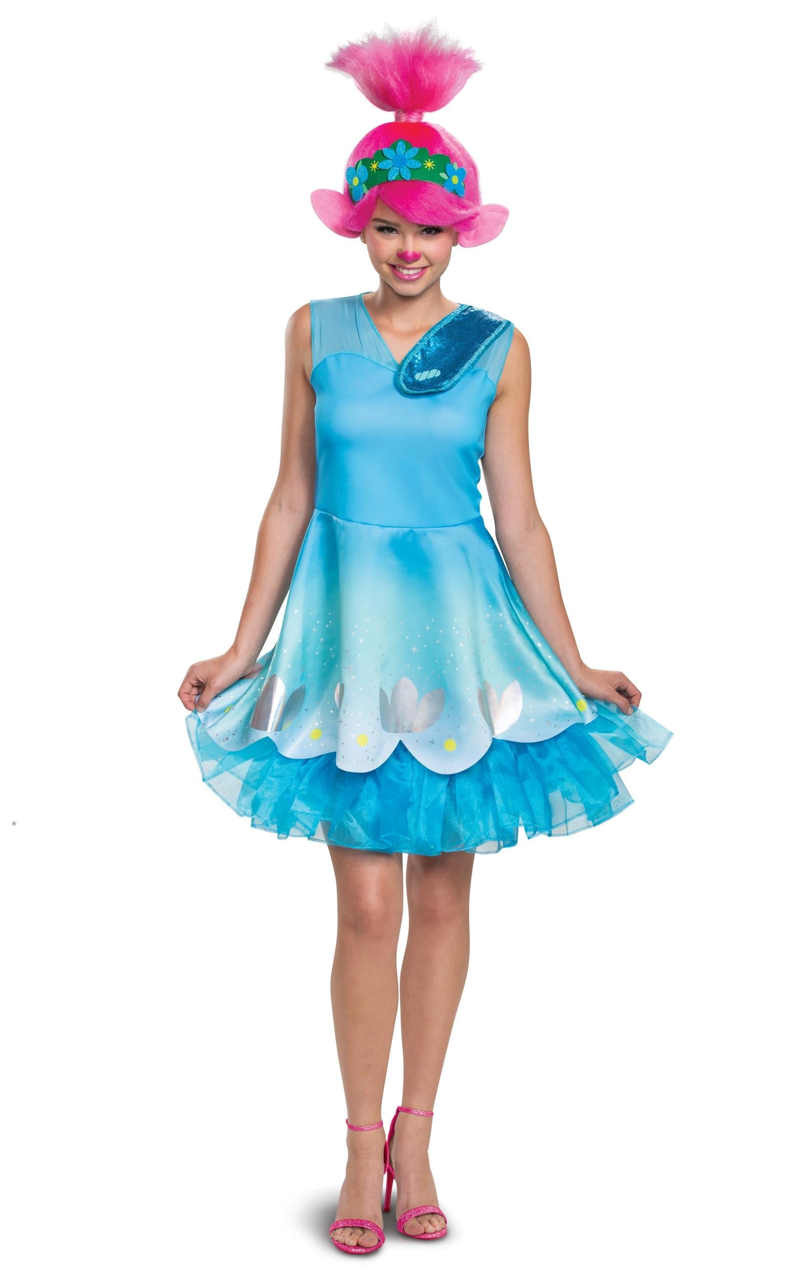 Poppy Trolls 2 World Tour Costume Adult X-Large 18-20