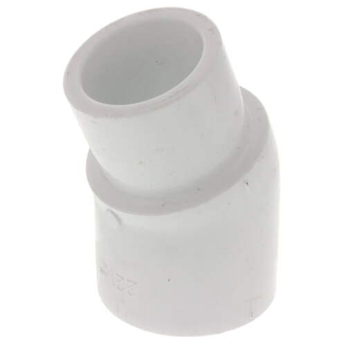Lasco 442-015 PVC Elbow, 1-1/2 in, 22.5 Degree, Spigot x Slip