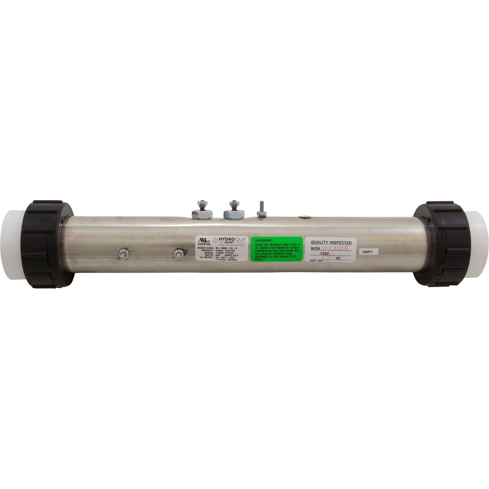 Heater, FloThru,Gecko S-Class Rpl,15"x2-1/4",230v,5.5kW,Gen2