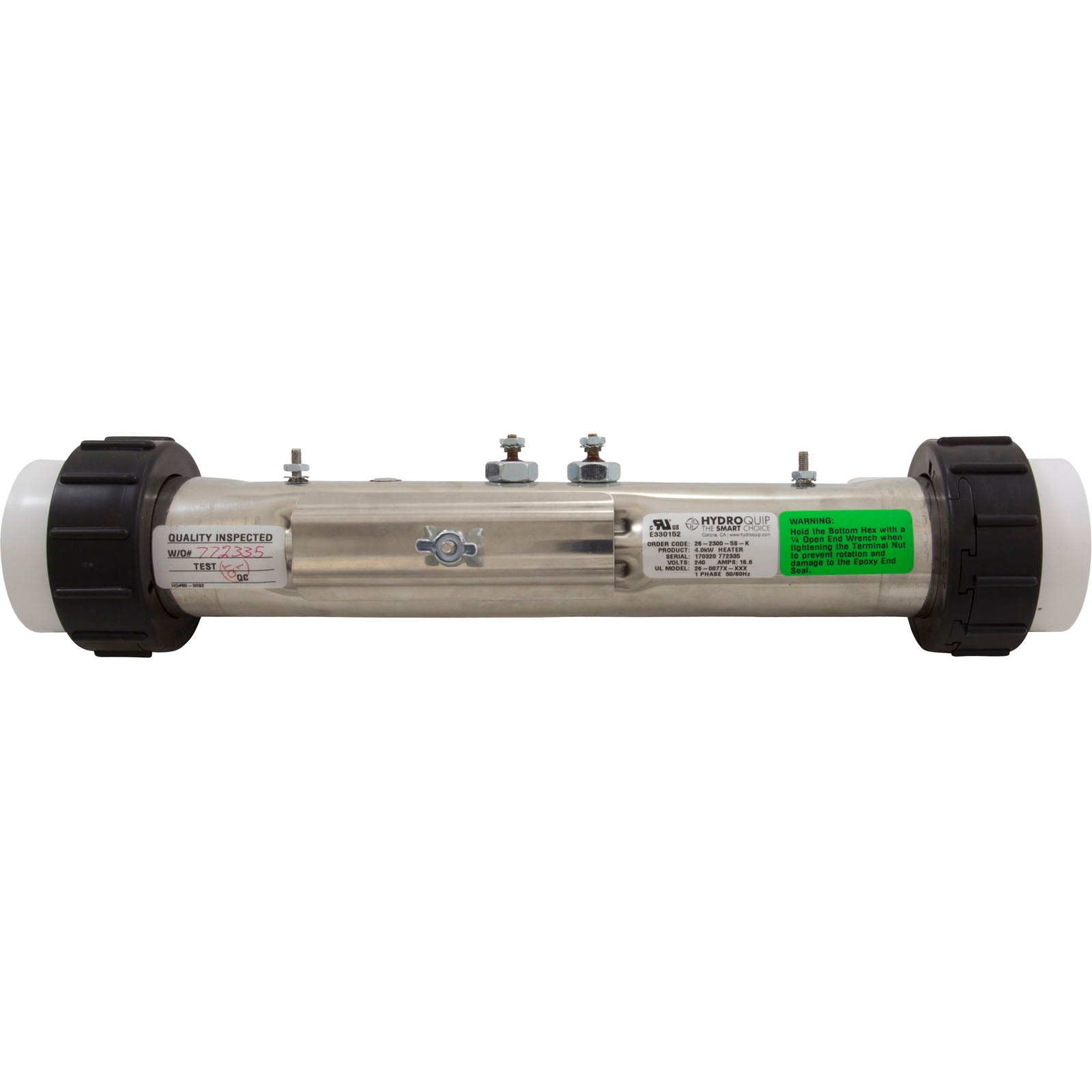 Heater,FloThru, CorrectTech Repl,12-1/2"x2",230v 4.0kW, Gen