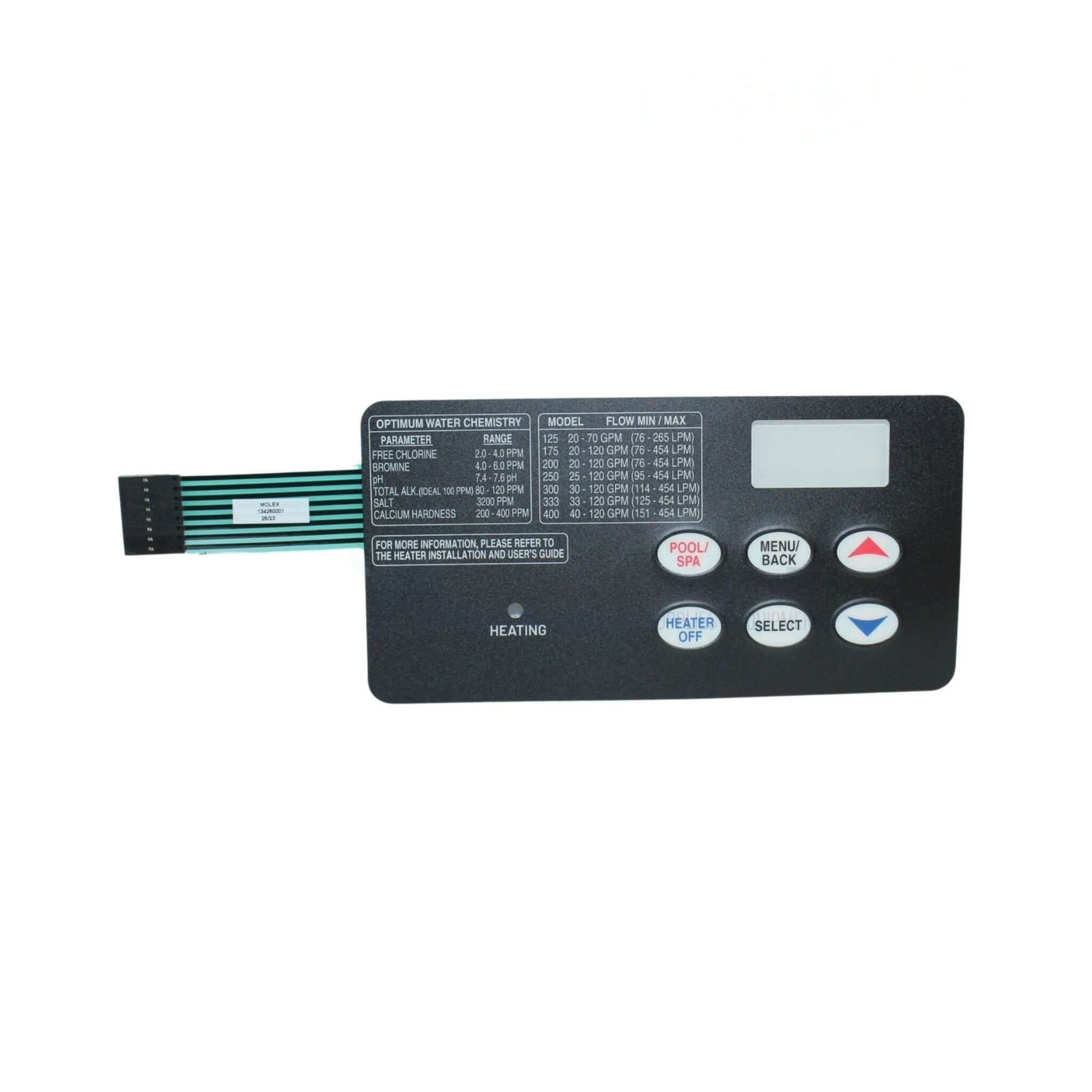 Pentair 6-Button Membrane Keypad | MasterTemp & Max-E-Therm Heater Control | 461106Pentair 6-Button Membrane Keypad | MasterTemp & Max-E-Therm Heater Control | 461106