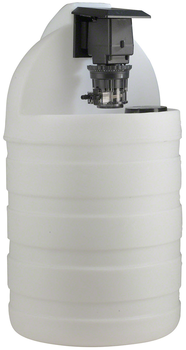 30 Gallon White Chemical Tank With 45MHP10 Adjustable Pump - 100 PSI 10 GPD 120 Volt - 3/8 Inch Standard Tubing