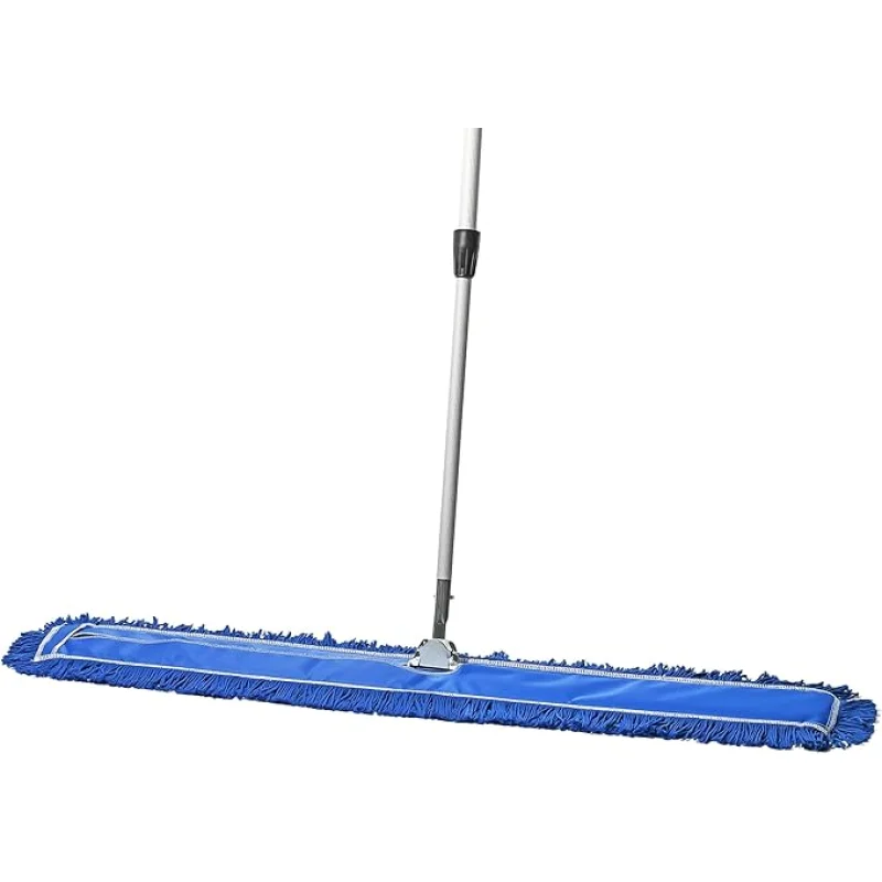 48 Inch Blue Commercial Dust Mop & Floor Sweeper with Extendable HandleMop for Hardwood, Tile, and Concrete Floor Cleaning