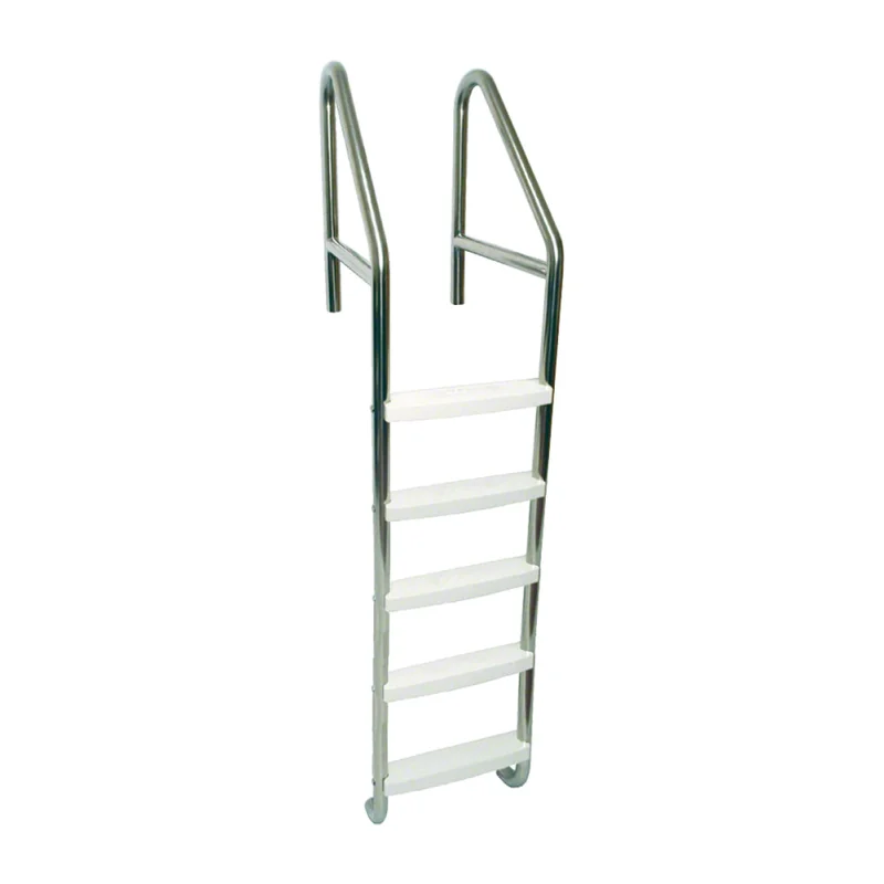 5-Step 23 Inch Wide Standard Cross-Braced Plus Commercial Ladder 1.90 x .065 Inch - Plastic Treads