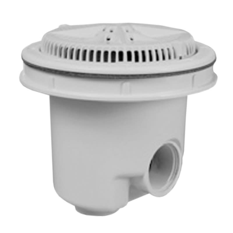 Pentair 8" StarGuard Main Drain with 2" side x 1 1/2" bottom Vinyl Liner ABS Sump White