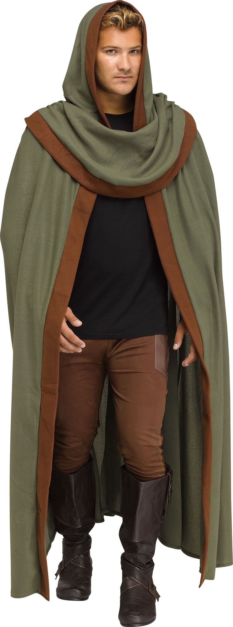 Woodland Warrior Robin Hood Cloak Adult Green Medieval Cape