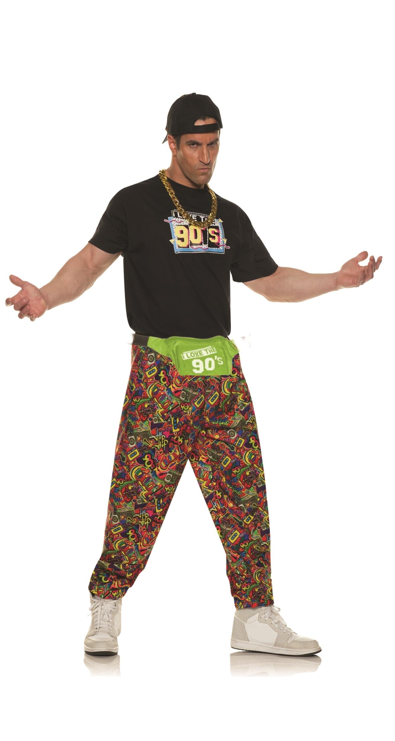 Underwraps 90's Baggy Pants Men's Costume XX-Large Multicolor