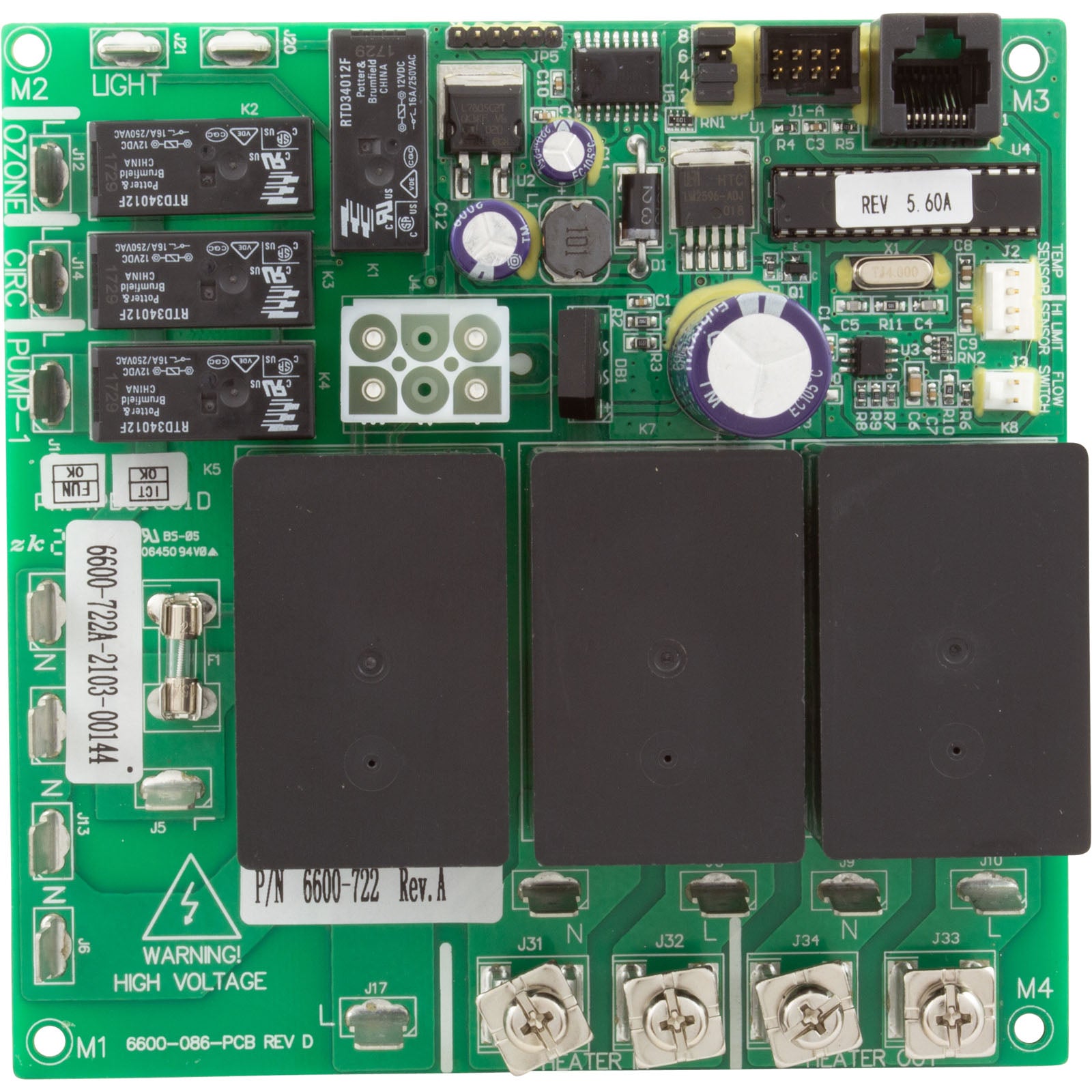 PCB, Sundance J200/Del Sol LED,LX-10, No Circ Pump