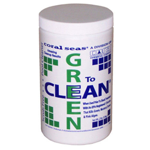 Coral Seas Green to Clean - 2lbs | Powerful Swimming Pool Algae & Chemical Treatment | 17642COR