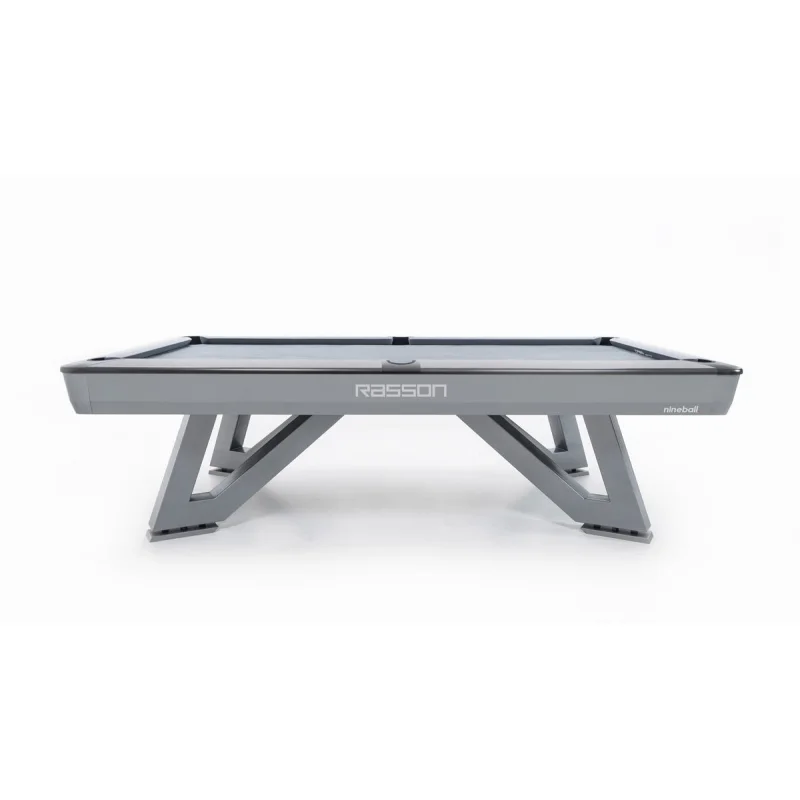 8' Wolf Billiard Table With Drop Pocket - Silver Fluorocarbon