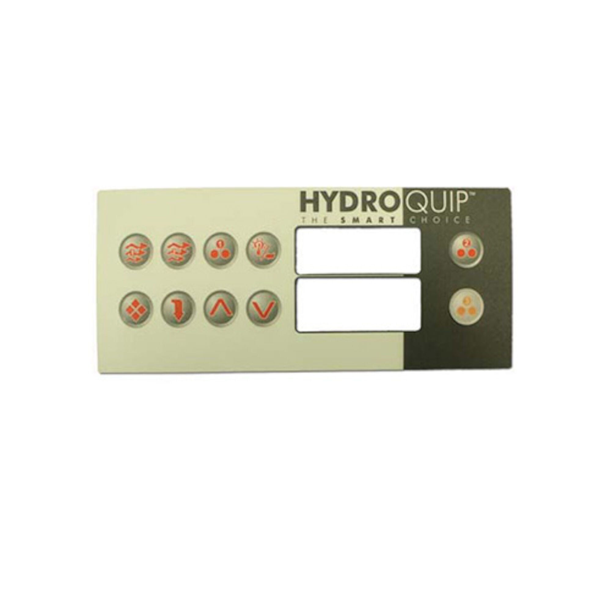 10 Button Hydro-Quip HT2 Series Keypad Overlay 80-0211-10
