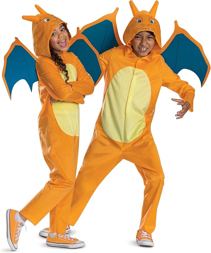 Charizard Hooded Jumpsuit Pokémon Deluxe Child Halloween Costume