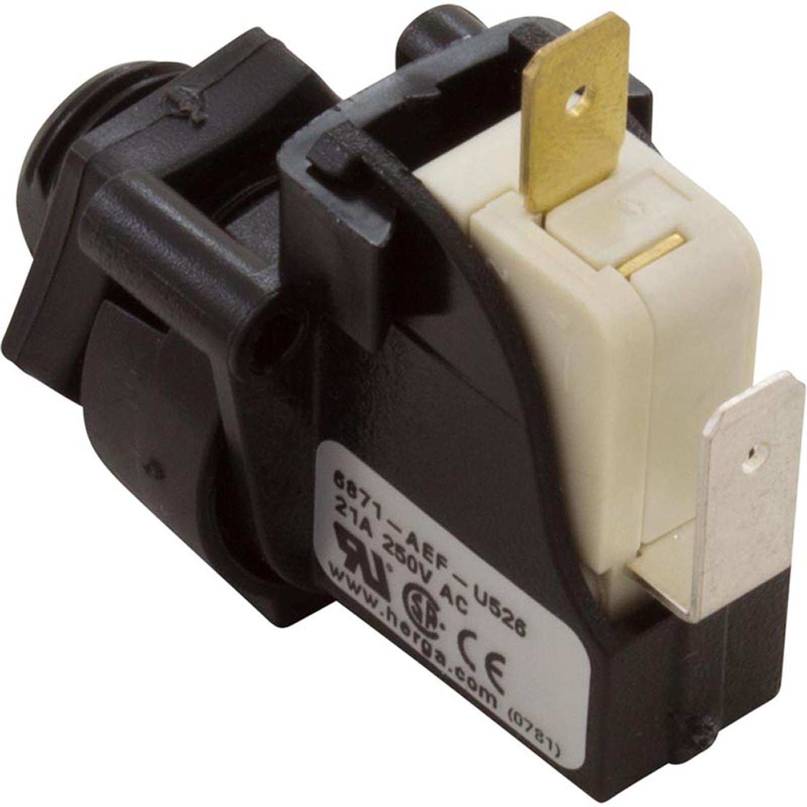Air Switch, Latching, 9/16-18 Thread W.Retaining W/Nut.