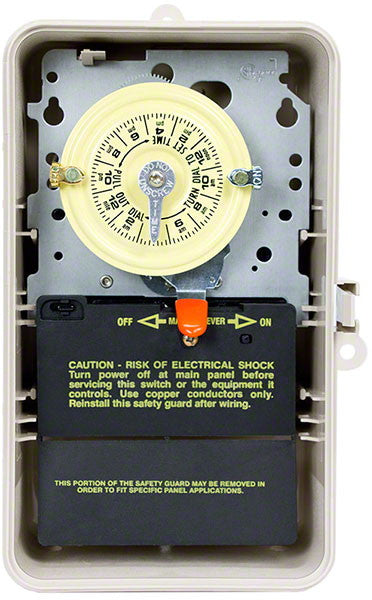 Mechanical 24-Hour Time Switch - DPST 208-277 Volts - Outdoor Beige Plastic