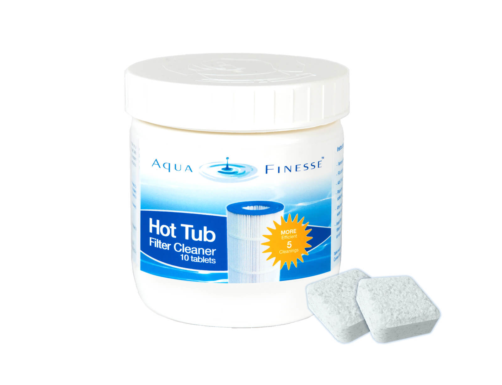 AquaFinesse 956316 Spa Filter Cleaner - 10 Tabs