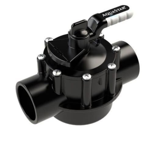 AquaStar Black FlowStar 2-Way Valve with Rubber Handle