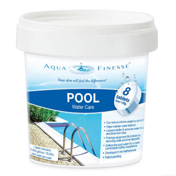 AquaFinesse 956318 Biofilm Reducer, Pool Water Care Tabs, 8 Tab Bucket
