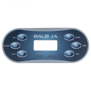 Balboa Overlay 6 Button Panel for VL600S, J J L W C 1 Jet, 11773