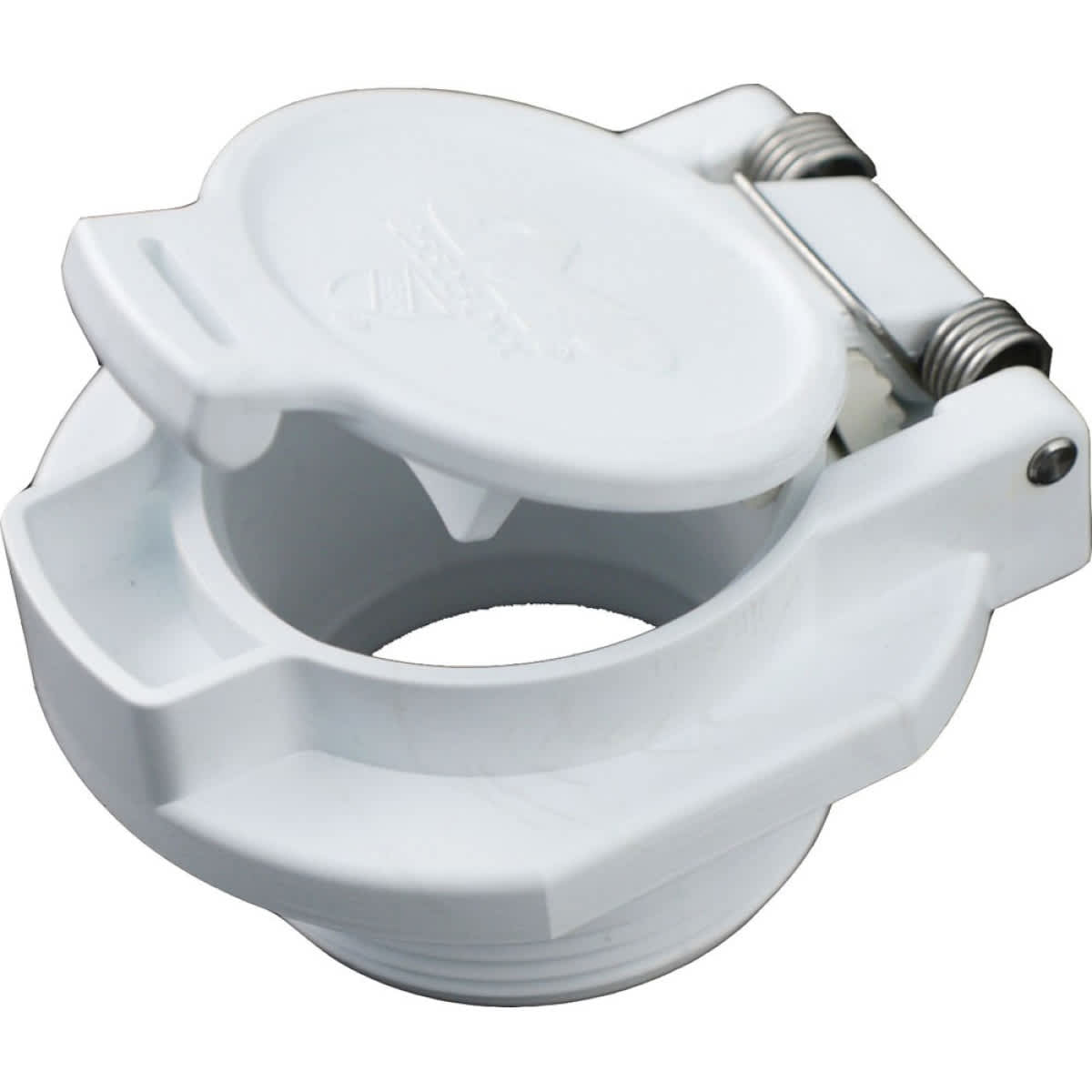 Custom Molded Products Vac Lock Cover, 1-1/2" MIP x 1-1/4" Hose, Gray | 25505-001-000