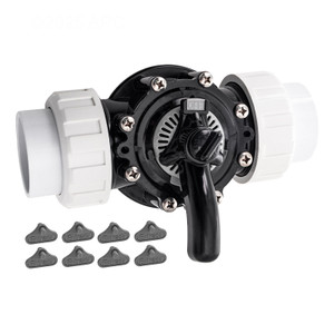 CMP Black CPVC 2-Way Diverter 2" Socket with Unions, 25922-204-000