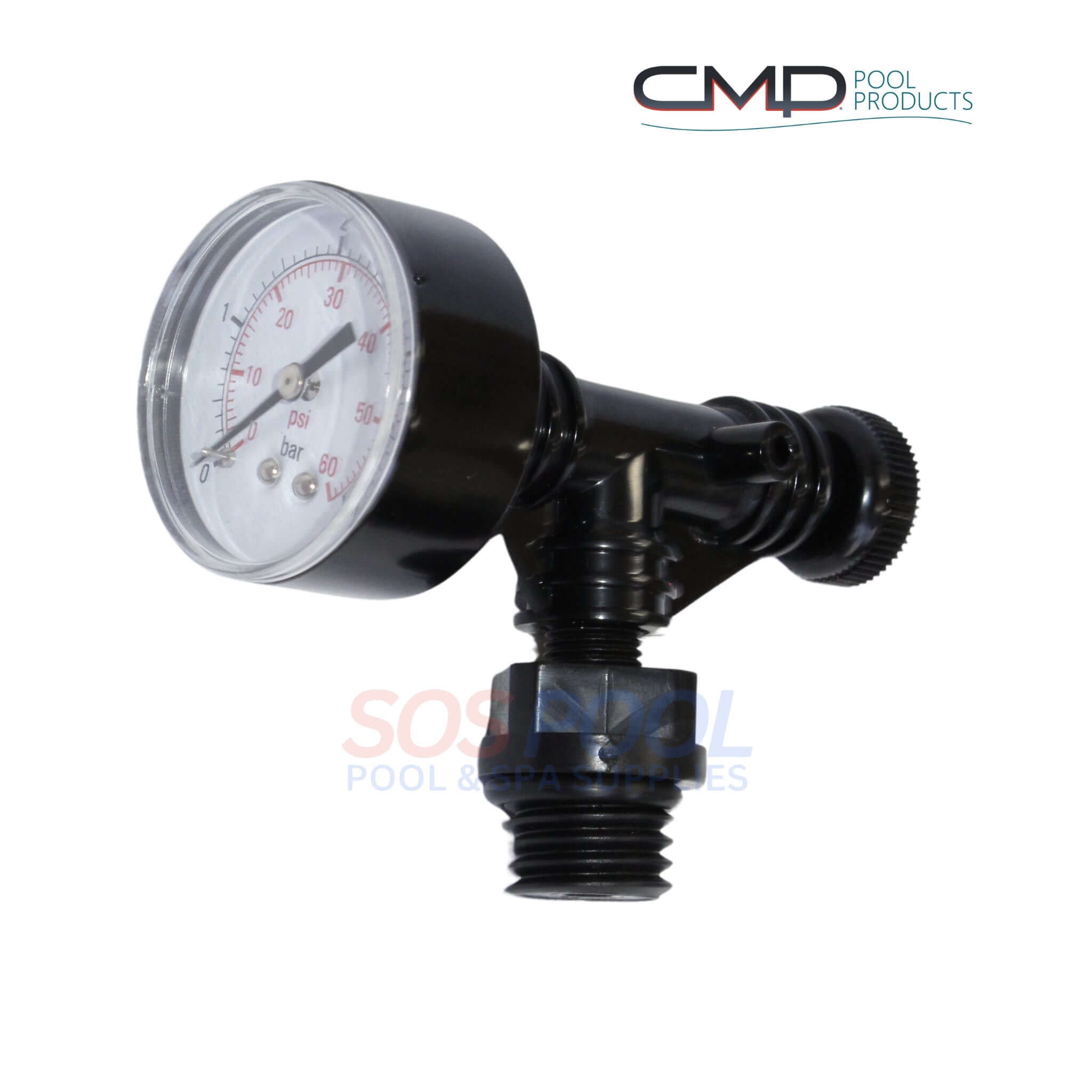 CMP High Flow Manual Air Relief Valve and Gauge For Pentair Filters | 98209800 | 25357-982-000