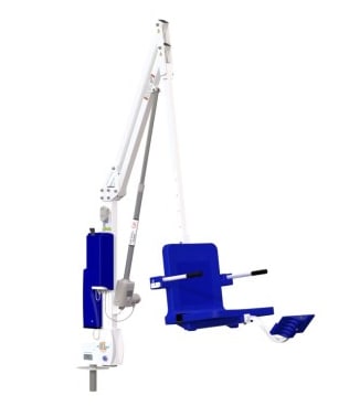 Aqua Creek Revolution XL Pool Lift without Anchor, White/Blue