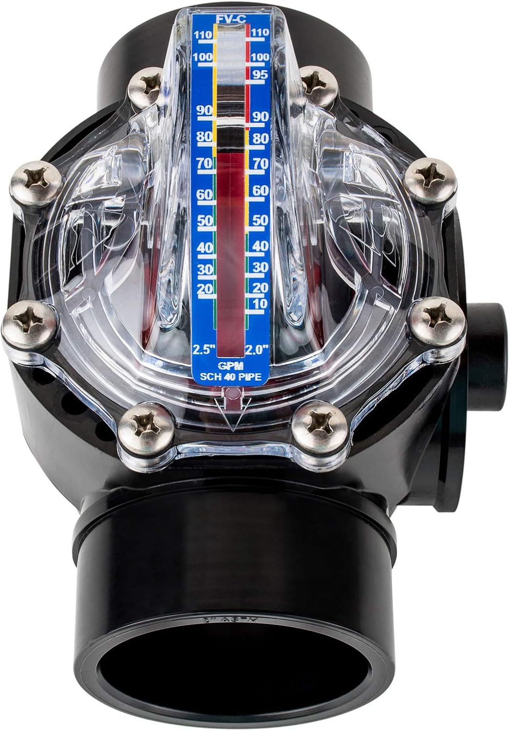 FlowVis 2" Complete Pool Flow Meter w/Check Valve (FV-2)