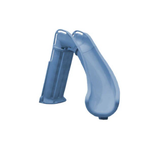 Global Pool Products Blue Quartz Bad Axe X7 Right Turn Pool Slide, GPPS-BAX7-BQ-R