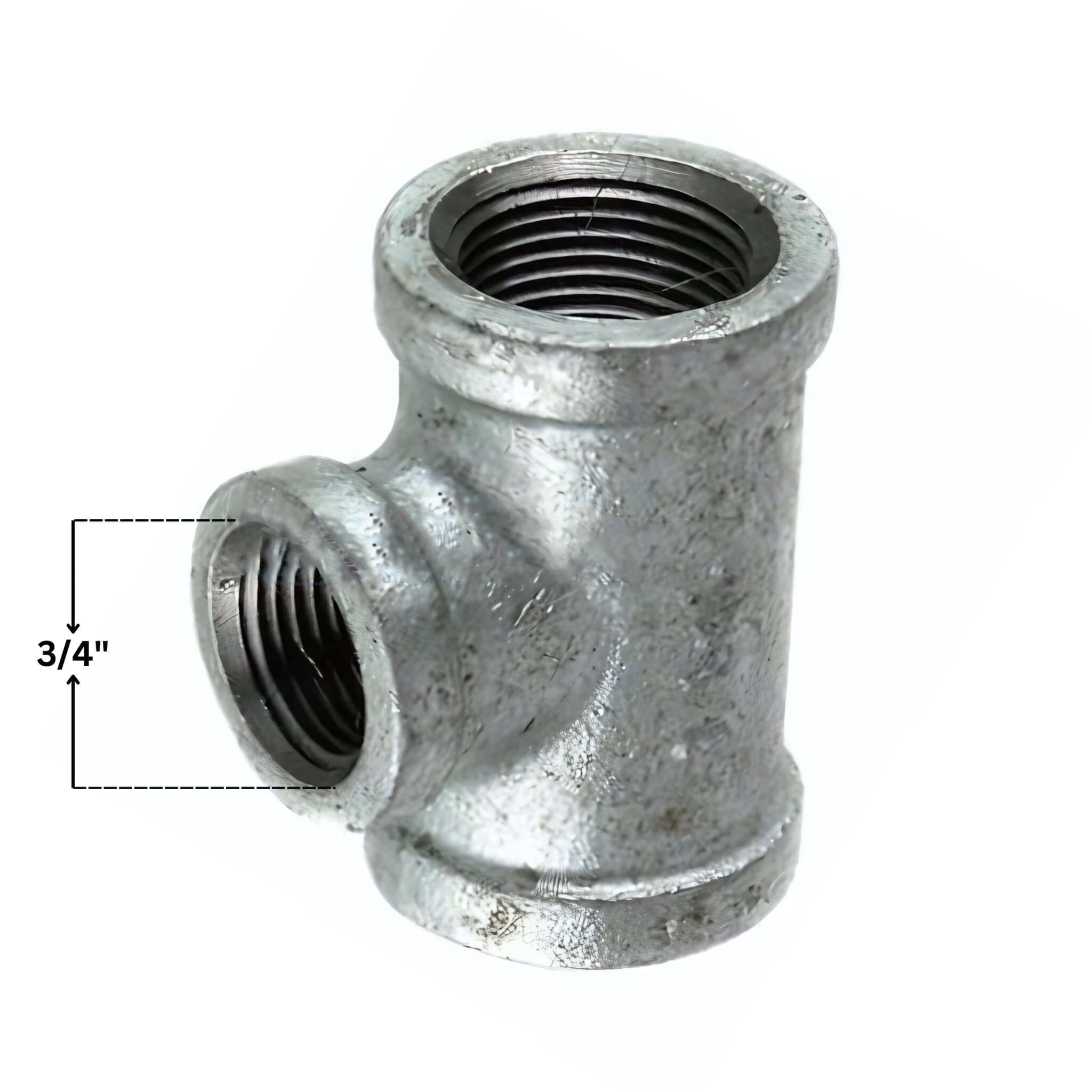 3/4" Galvanized Tee Fitting for Gas Lines - 4912563/4" Galvanized Tee Fitting for Gas Lines - 491256