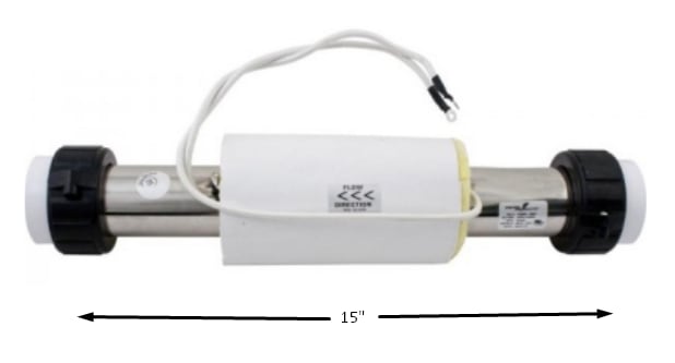 Hydro-Quip Spa Heater Assembly, 2-1/4" x 15", 5.5 kW | 26-2001-7S-K