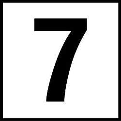 Inlays No. 7 Marker, Number Only | C621070