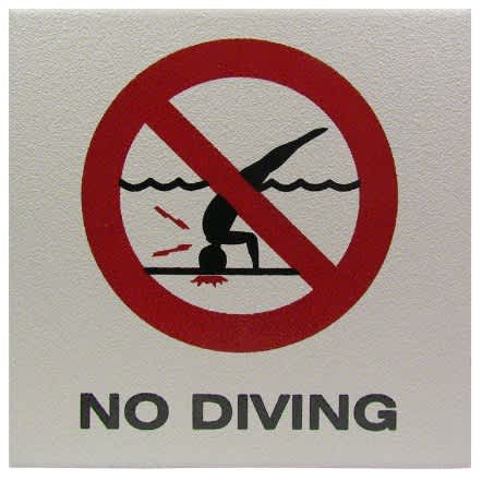 Inlays No Diving Safety Marker, International Symbol | C621500