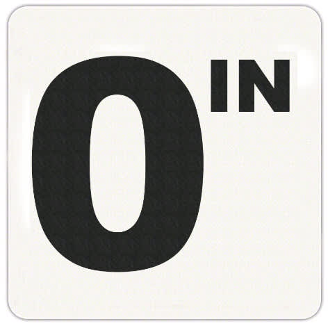 Inlays 0" Depth Marker, Vinyl, 6" x 6" | V620500