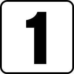 Inlays No. 1 Marker, Number Only | V621010
